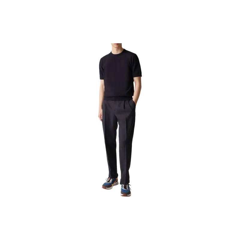 Loro Piana Walkery Crew Neck T Shirt Men's Marine Blue-2