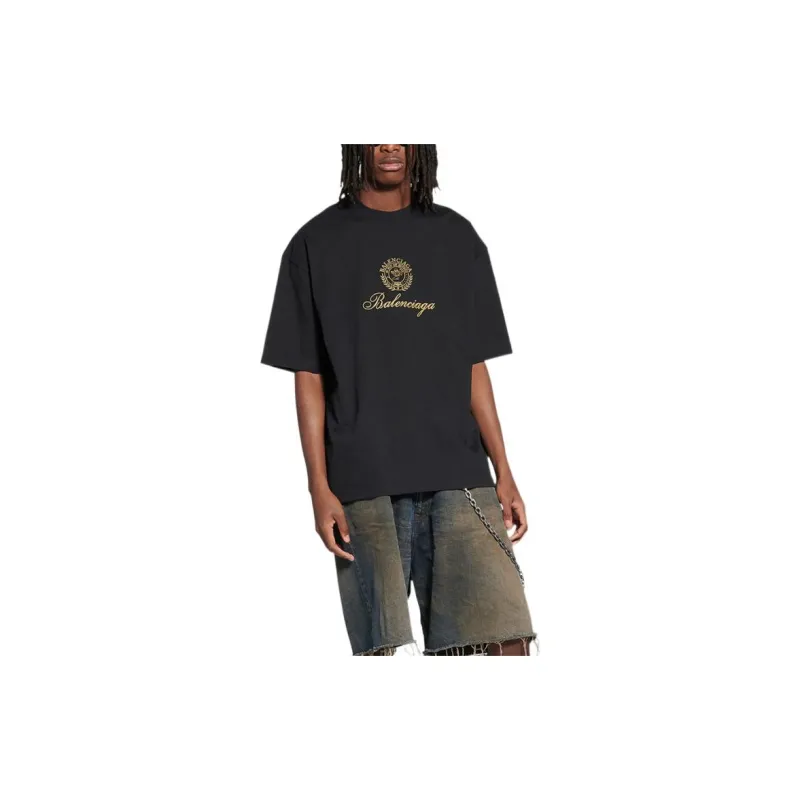 Balenciaga Qixi Crest Medium Fit T Shirt-3