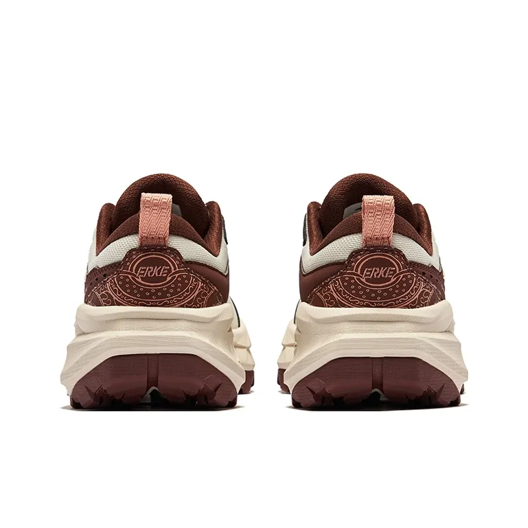 Erke Dragon Flying Phoenix Dancing 2 Height Increasing Coverage Low Top Casual Shoes Women's Smoke Green Mocha-4