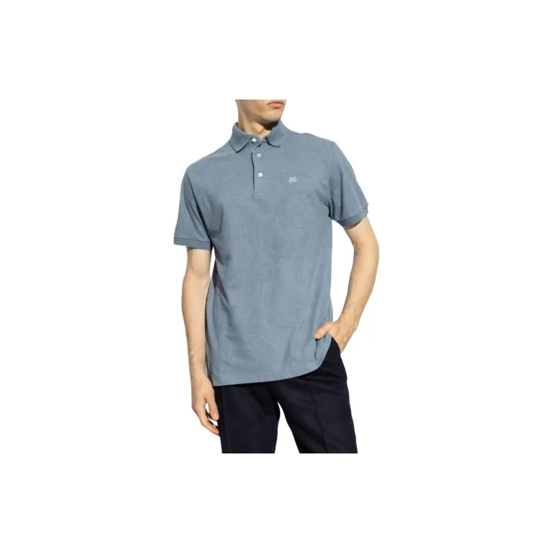 ETRO Paisley Motif Short Sleeved Polo Shirt-3