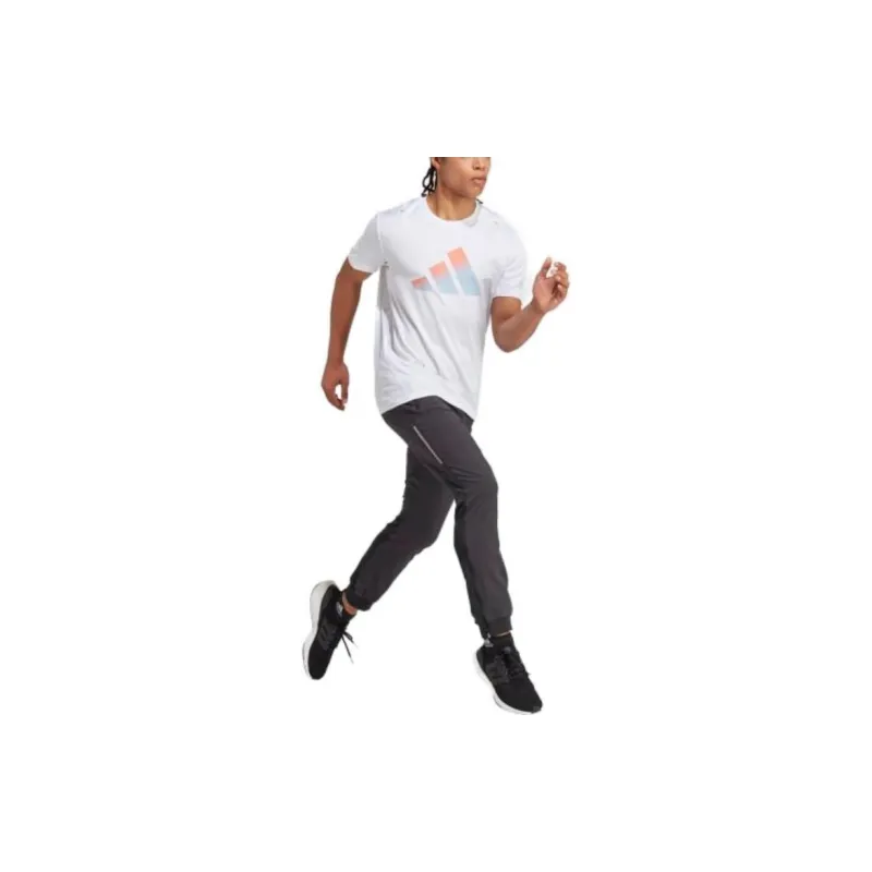 Adidas Run Icons 3 Bar Logo Tee T-Shirt Men's White-3