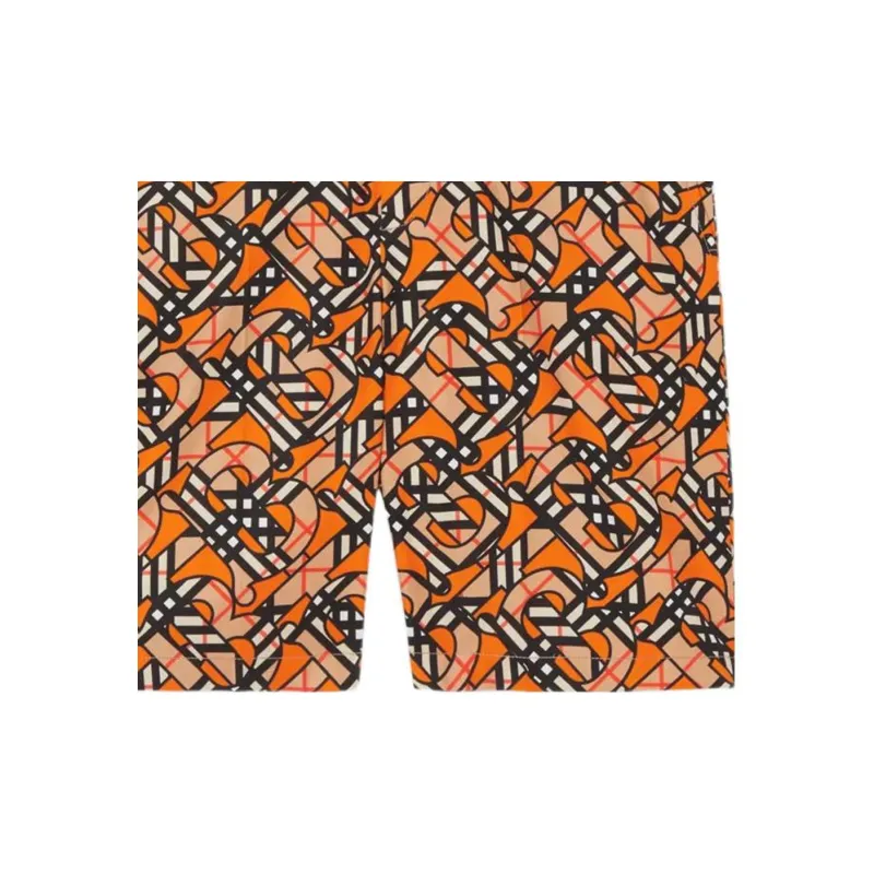 Burberry Casual Shorts Men Orange-4