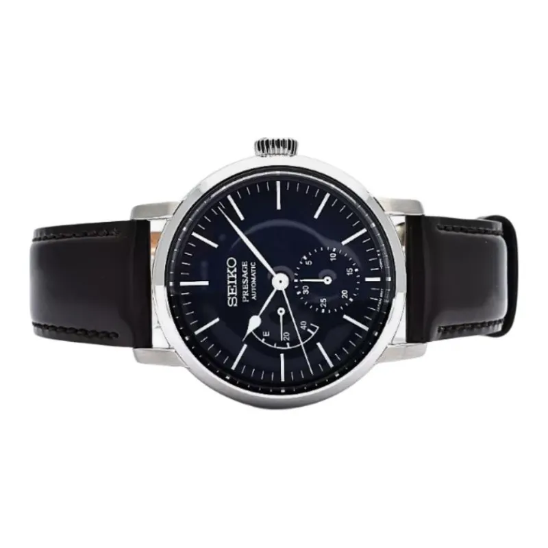 SEIKO Automatic Mechanical Movement Leather Watch Bands Watch Men's Watches Blue Dial-4