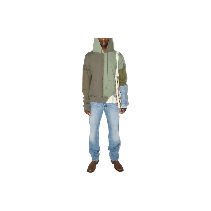 GREG LAUREN Colour-block Panelled Hoodie-1