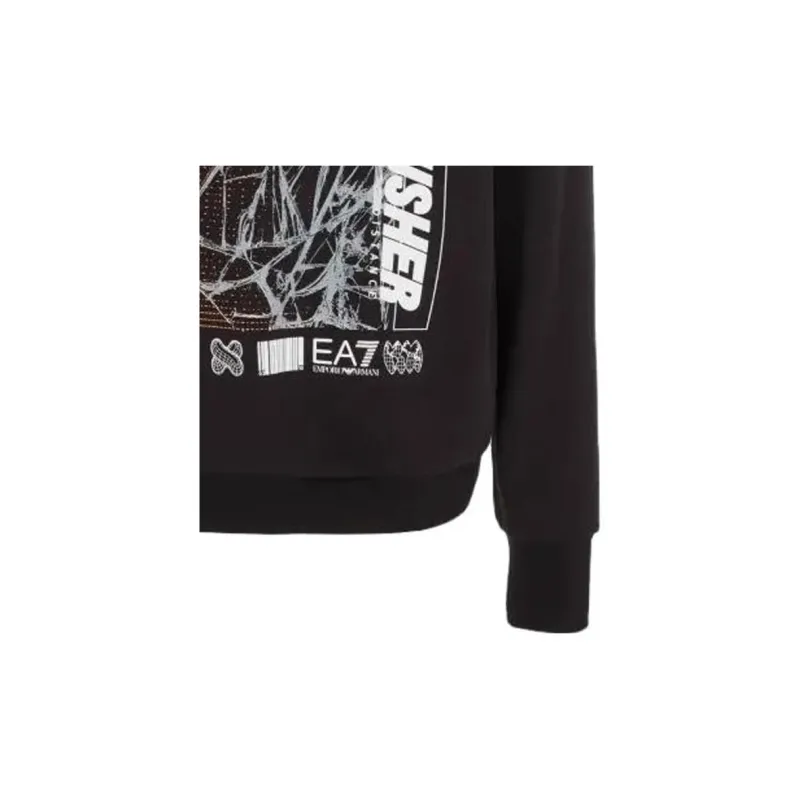 EA7 EMPORIO ARMANI Slogan-print Cotton Hoodie-7