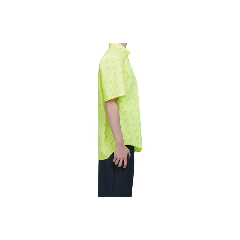 Balenciaga Shirt Men's Fluorescent Yellow-3
