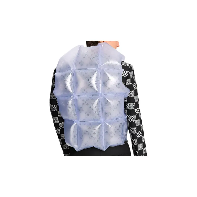 LOUIS VUITTON Vest Men's Coffee Blue-3