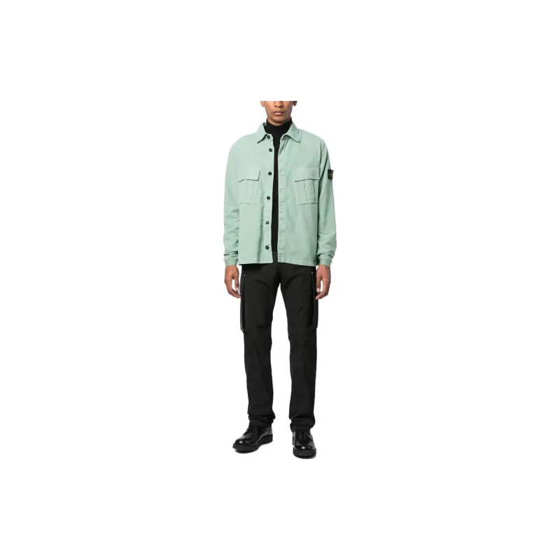 STONE ISLAND Shirt Men's Light Green-1