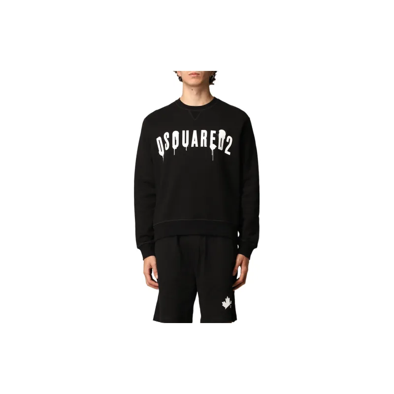 DSQUARED 2 Logo-print Cotton Crew Neck Sweatshirt-3