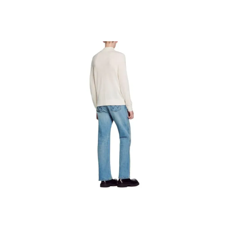 Sandro Wool Jumper Sweater Men's White-2