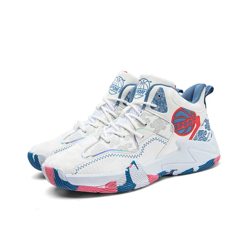 VAEL Cushioned Anti Slip Wear Resistant Waterproof Breathable Moisture Wicking Mid Top Basketball Shoes Men's-7