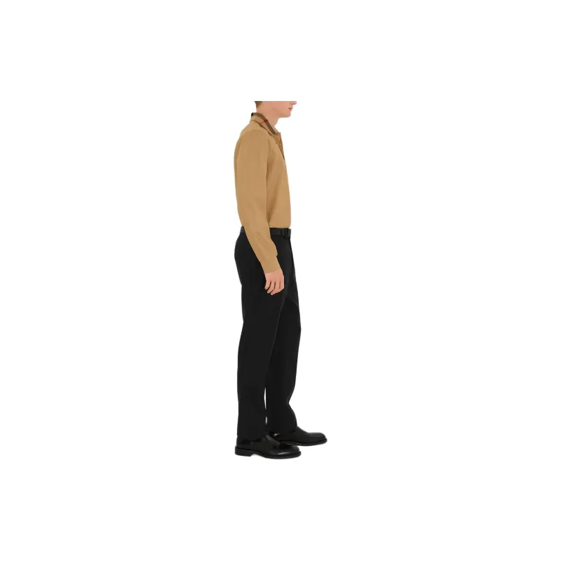 Burberry Polo Shirts Men Beige-3
