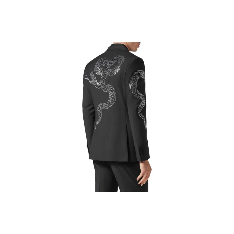 PHILIPP PLEIN Crystal embellished Single breasted Blazer-3