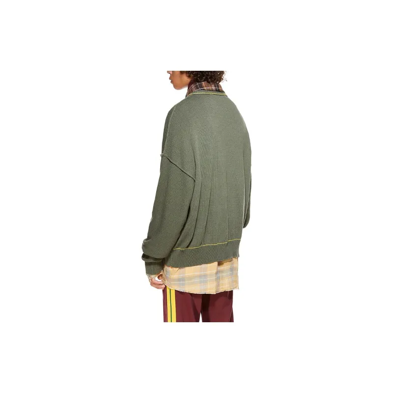 PALM ANGELS Smiley Intarsia Burning Head Knitted Crewneck-4
