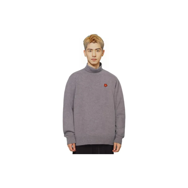 KENZO Boke Flower Embroidered Roll Neck Knit Jumper-2