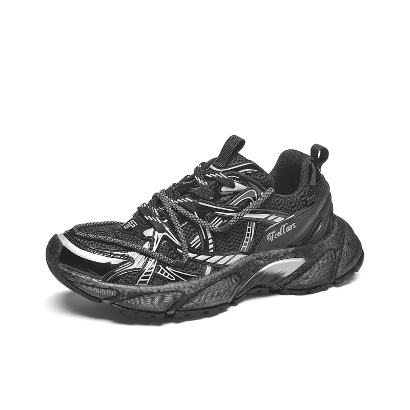 TCELLARS Cushioning Abrasion Resistant Lightweight Height Increasing Mat Low Top Chunky Sneakers Unisex-2