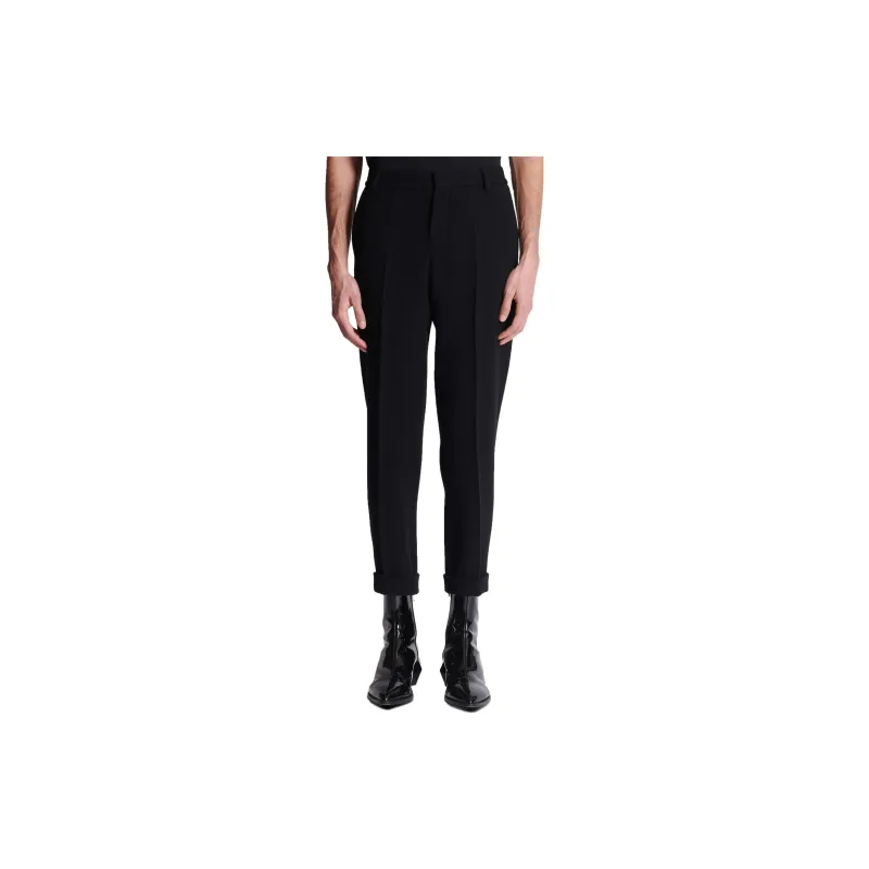 BALMAIN Tapered Cropped Trousers-4