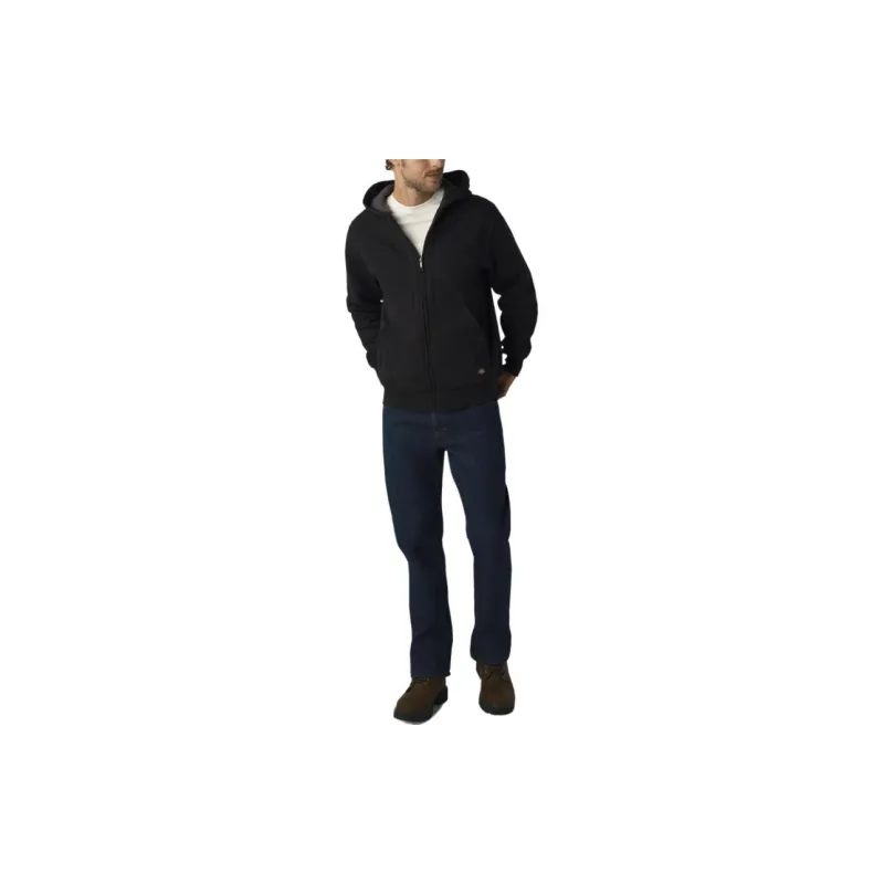 Dickies Thermal Lined Full-zip Fleece Hoodie Jackets Coats Men's Black-2