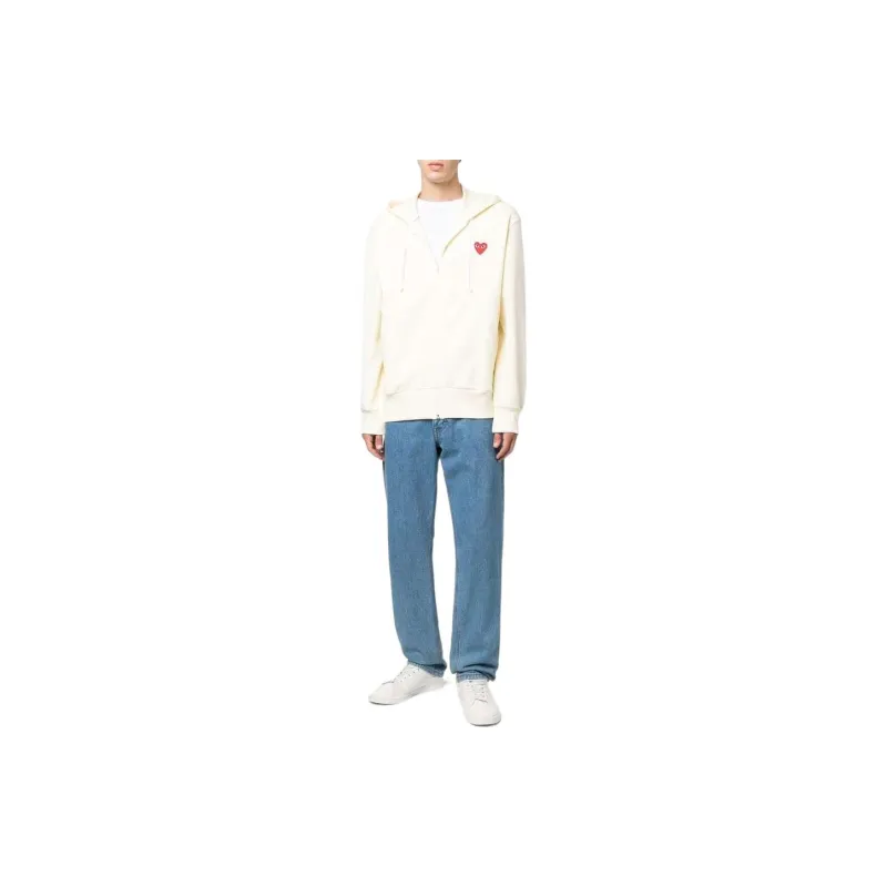 CDG Play Sweatshirts Men Beige-1