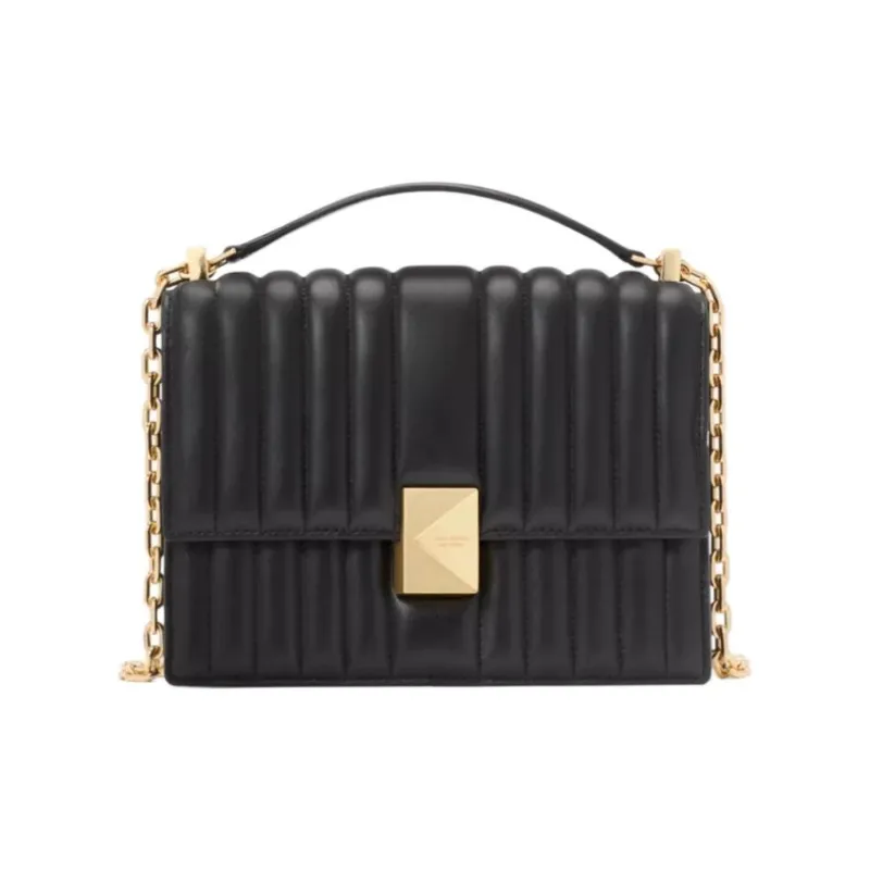 Kate Spade Cow Leather Shoulder Bag Crossbody Bag Handbag Women's Black-0