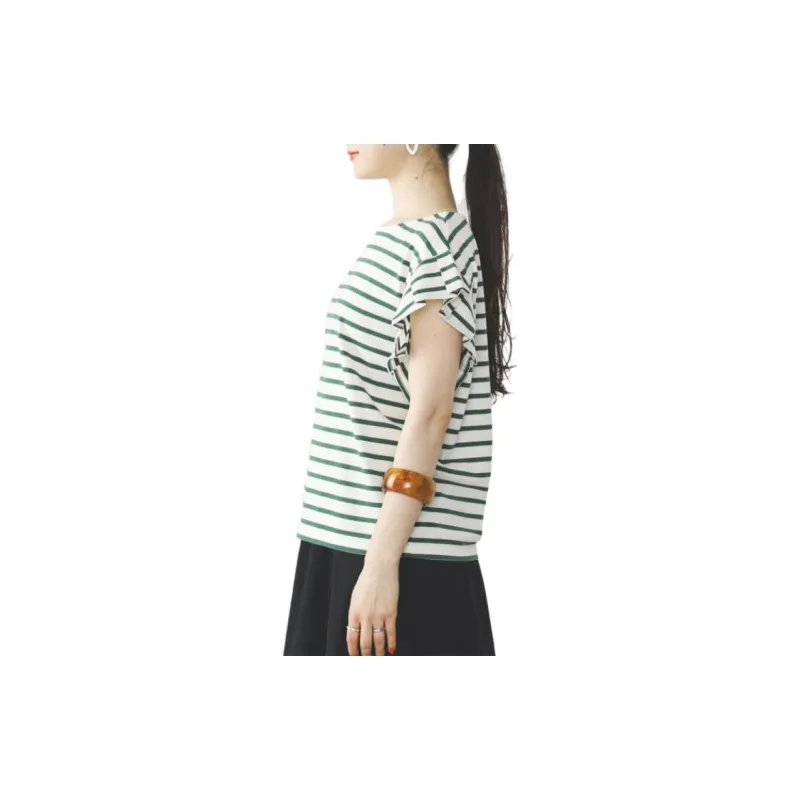 Beams T Shirts Women's Green-7