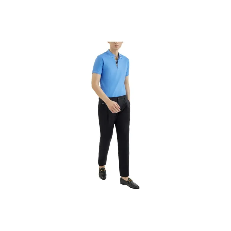 Burberry Polo Shirts Men Blue-3