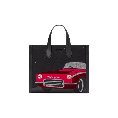 Kate Spade Manhattan Polyester Tote Bag Shopping Bag Shoulder Bag Crossbody Bag Handbag Large Size Women's Black