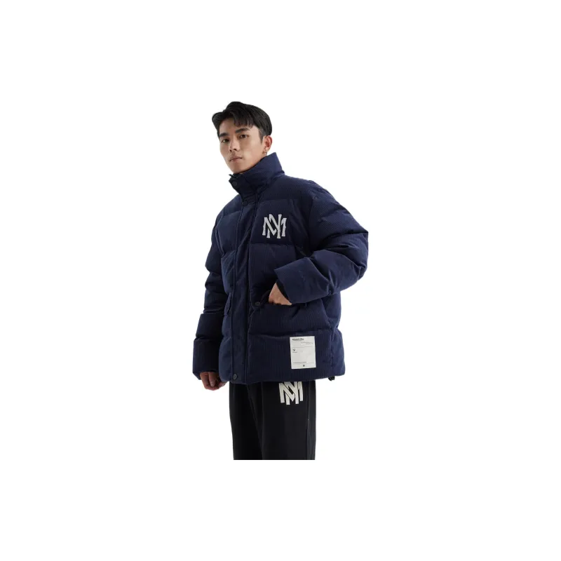Mitchell & Ness Abstract Pattern Stand Collar Thickened Down Jacket Unisex Blue-2