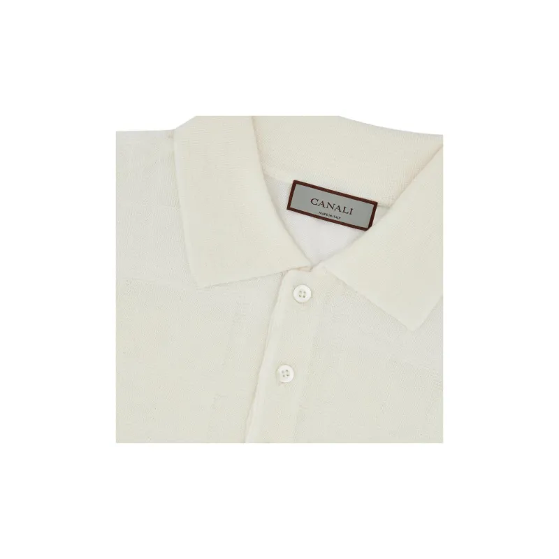 CANALI SS24 Polo Shirt Men's White-4