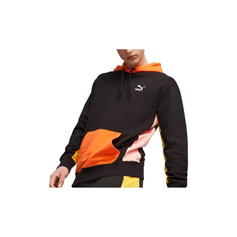 PUMA ESS Sweatshirts Men Black Orange-3