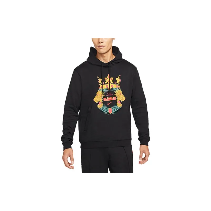 Nike Men's Retro Basketball Training Fleece Lined Hooded Black-2
