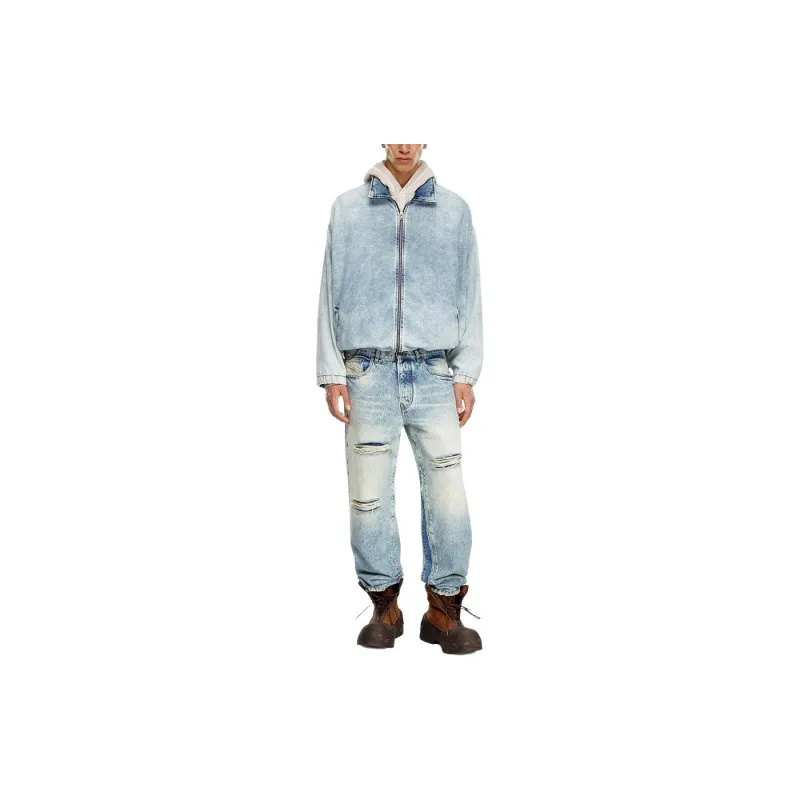 DIESEL D Fire 0ajen Distressed Straight Jeans-1