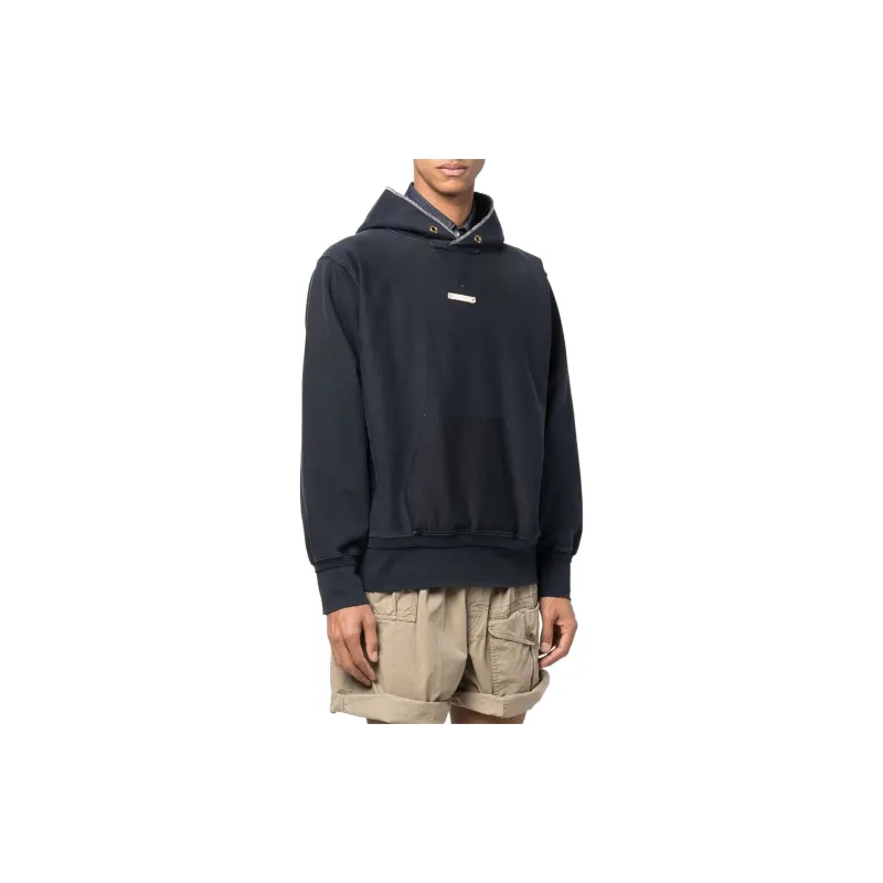 Maison Margiela Patch Detailed Drawstring Hoodie-3