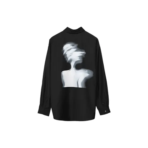 RAYSHOW Shirts Men Black