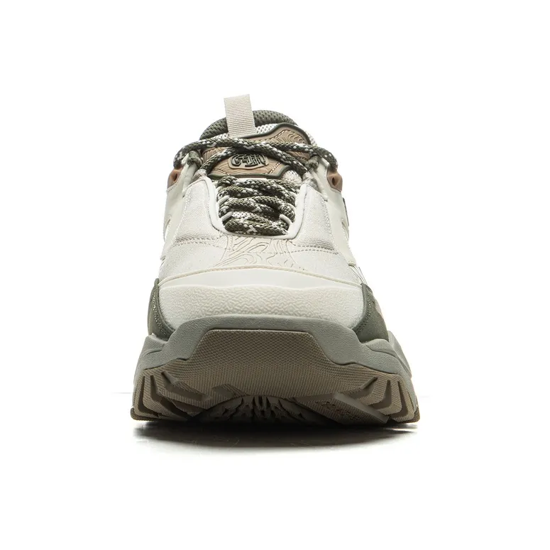 LiNing CF Su Chi 3 Wear-Resistant Slip-Resistant Low-Top Trekking Shoes Men's Beige Green-4