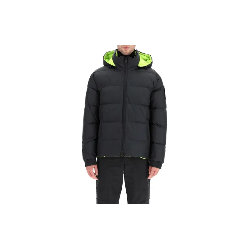 Moose Knuckles FW21 Solid Color Hooded Down Jacket Men's Black-1
