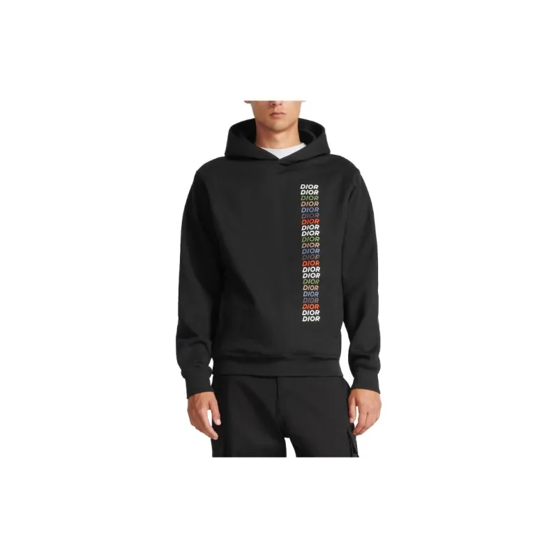 DIOR Logo Printed Long Sleeved Hoodie-2
