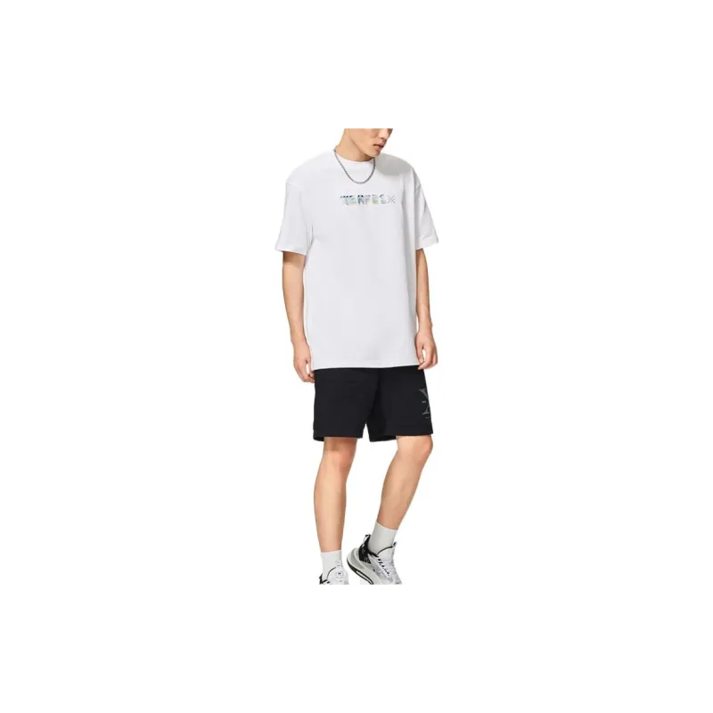 LiNing x Glare, Li Ning X Glare Co branded Wade Collection T Shirt Unisex White-2