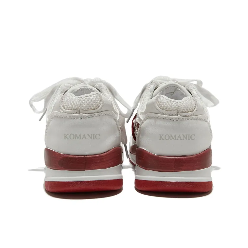 Komanic White Sneakers Wear resistant And Lightweight Low Top Skateboard Shoes Women's-3