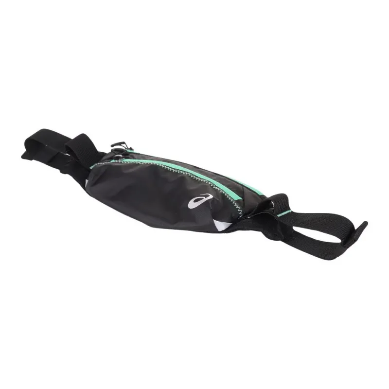 Asics Polyester Fanny Pack Regular Unisex Black & New Leaf Green-5