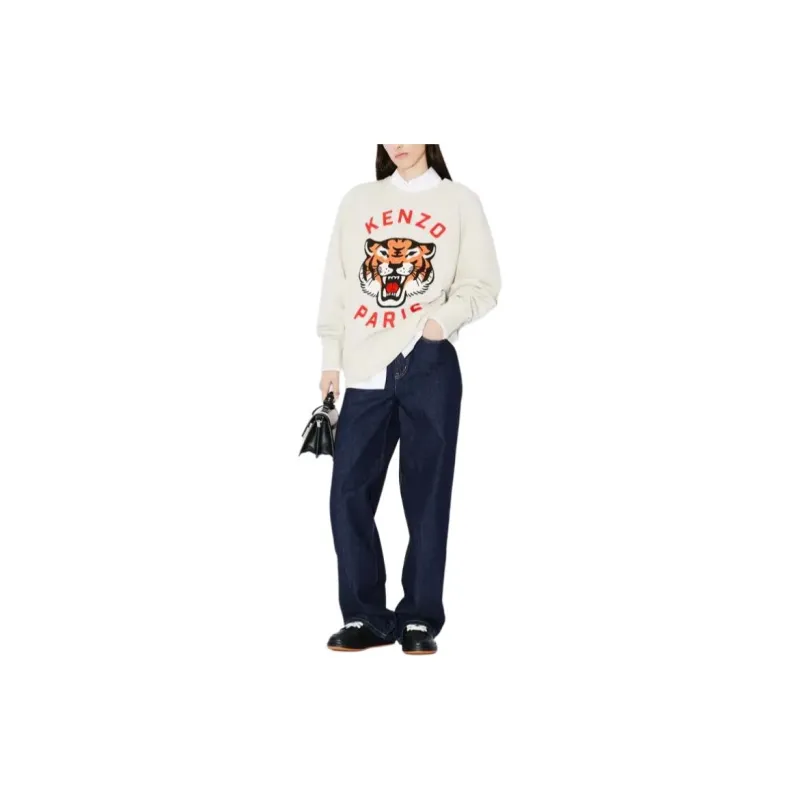 KENZO Lucky Tiger Logo Embroidered Sweatshirt-3