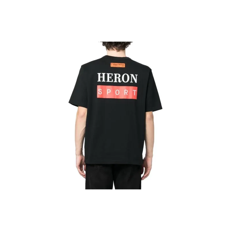 HERON PRESTON Logo-print Cotton T-shirt-2
