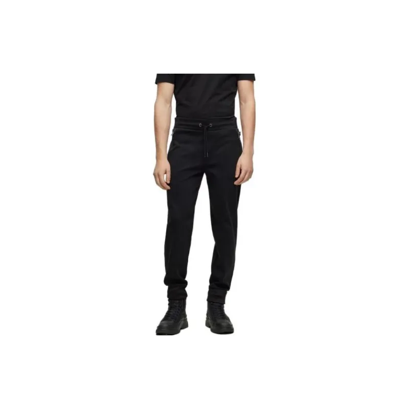 HUGO BOSS Logo print Panelled Cotton Track Pants-3