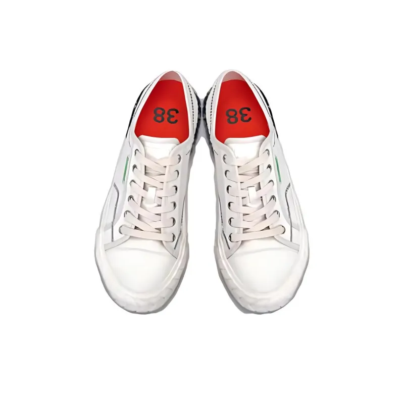Both Skateboard Shoes Women's Low Top White Blue-4