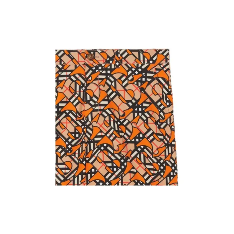 Burberry Casual Shorts Men Orange-5