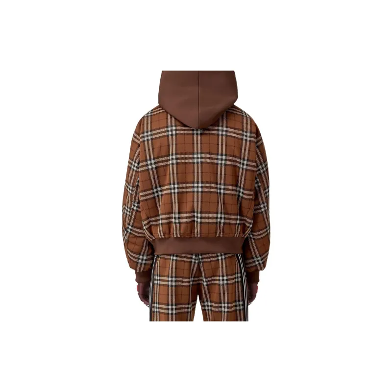 Burberry Check Jacquard Hooded Bomber Jacket-2