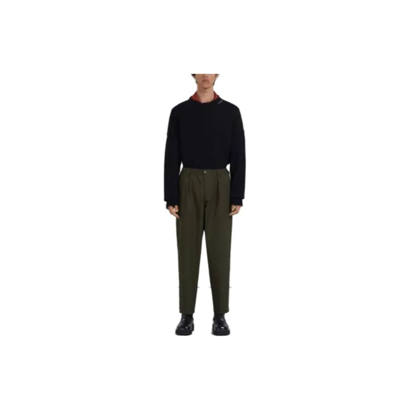 MARNI Cropped Gabardine Trousers-3