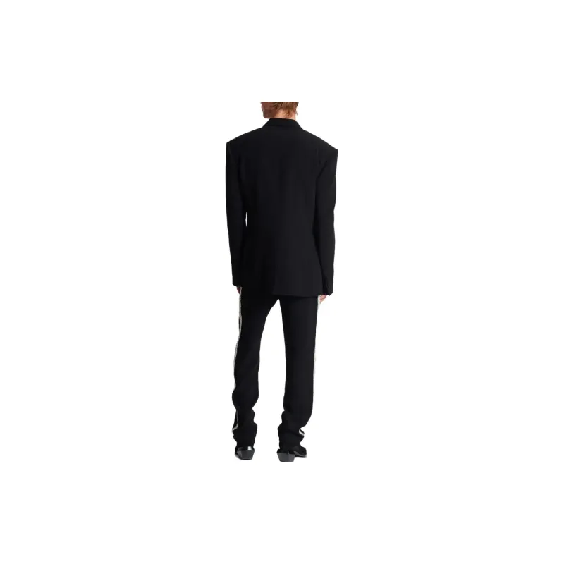 BALMAIN Logo Embellished Sleeved Blazer-2