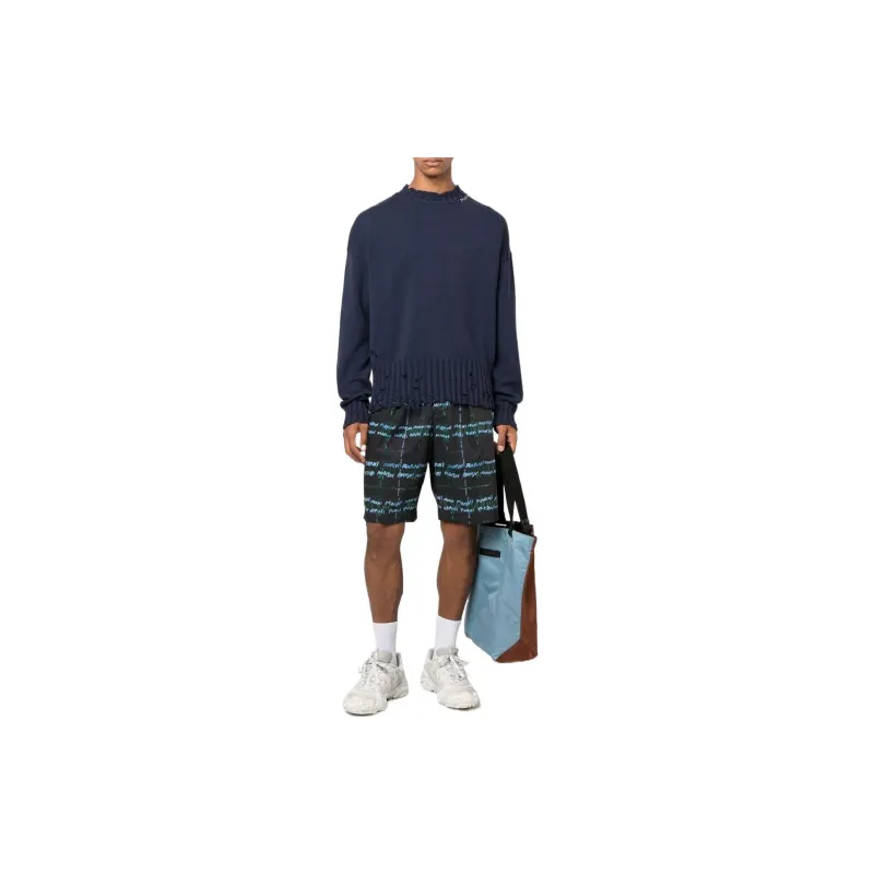 MARNI Crossroads Print Poplin Bermuda Pants-1