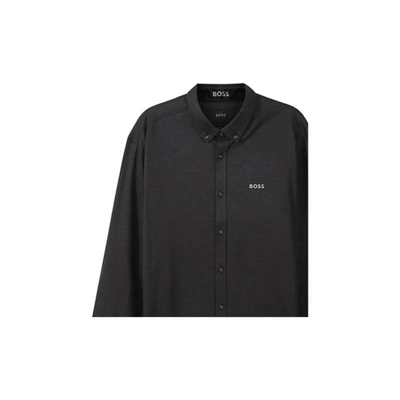 HUGO BOSS Long Sleeved Shirt Men's Black Gray-2